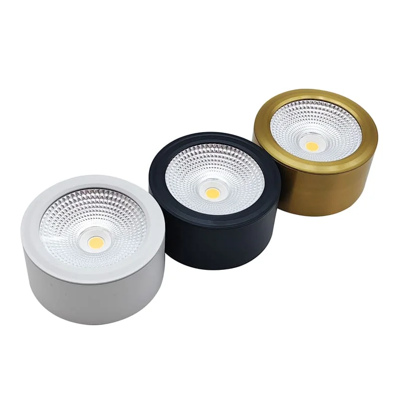 Üç yükseklikte 5W–18W mini sıva üstü downlight
