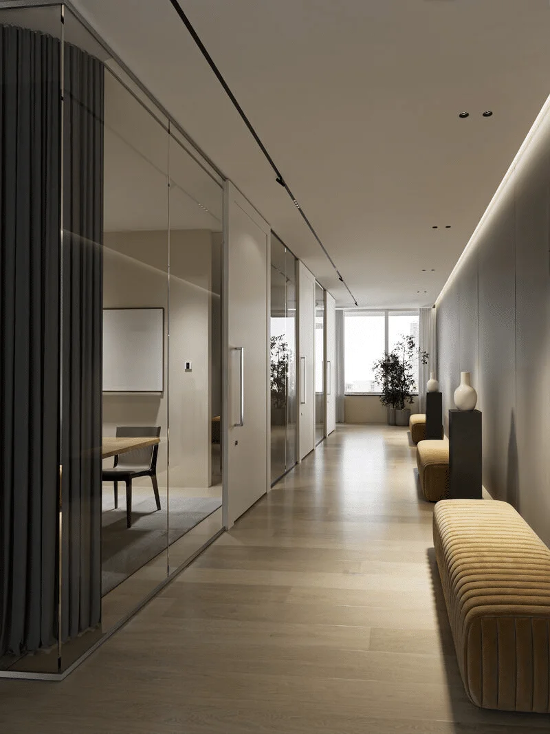 Ofis koridorunda downlight
