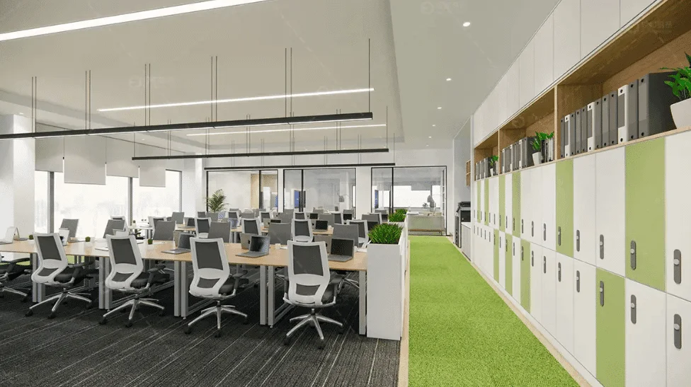 Ofis aydınlatma yerleşimi