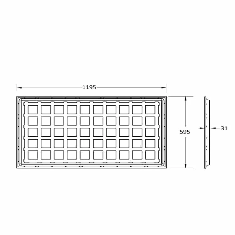 1200 × 600 LED tavan paneli