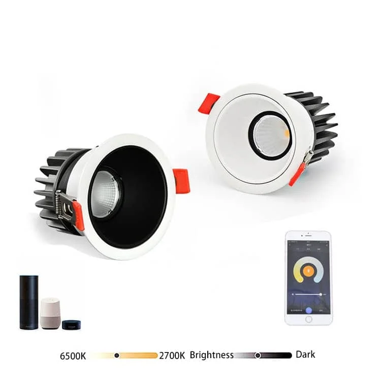 Çerçeveli veya çerçevesiz akıllı yönlendirilebilir Zigbee downlight
