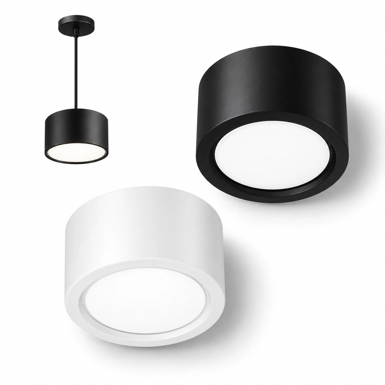 Acil durum seçeneğine sahip sıva üstü downlight
