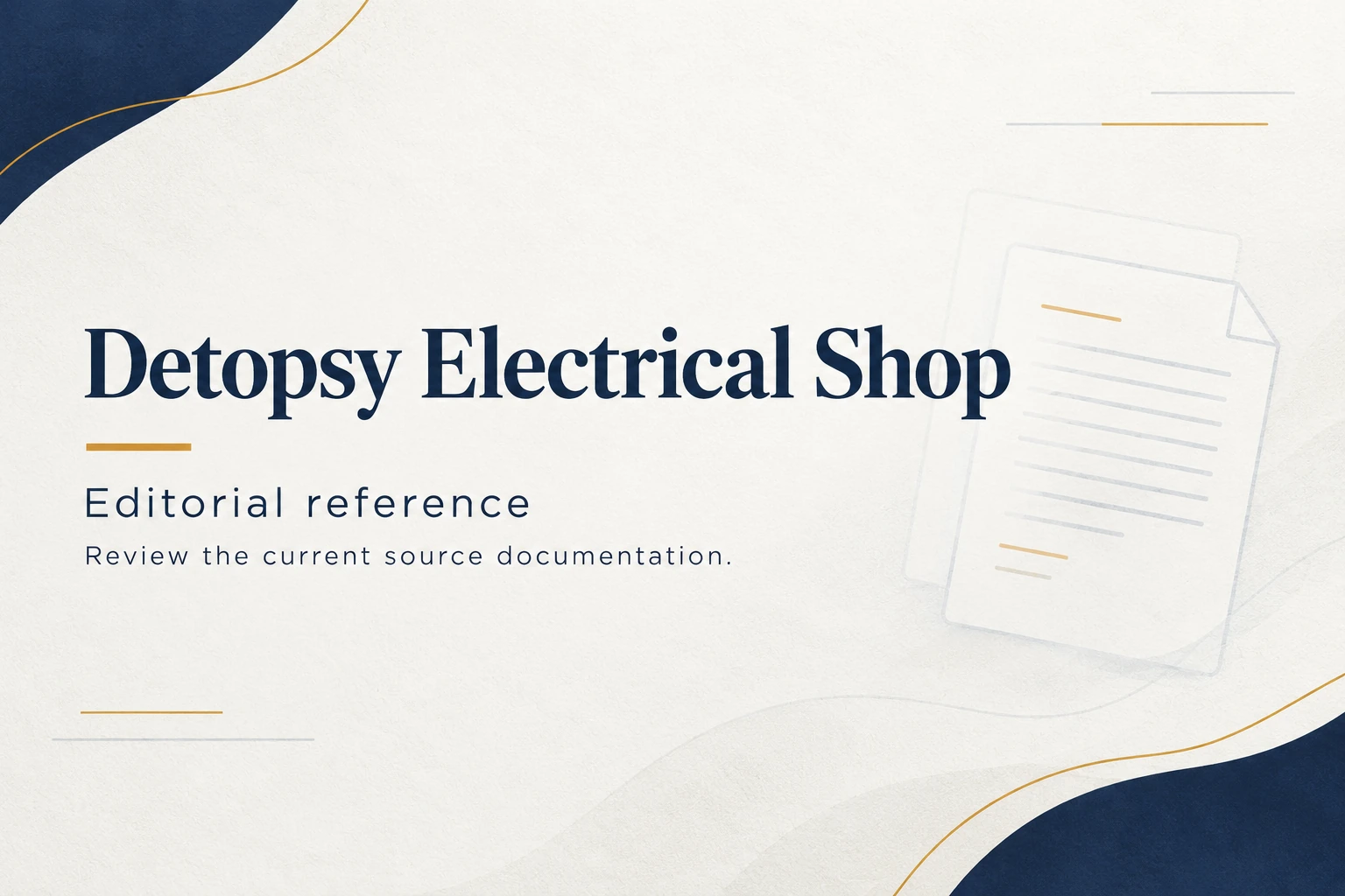 detopsy electrical shop reference card