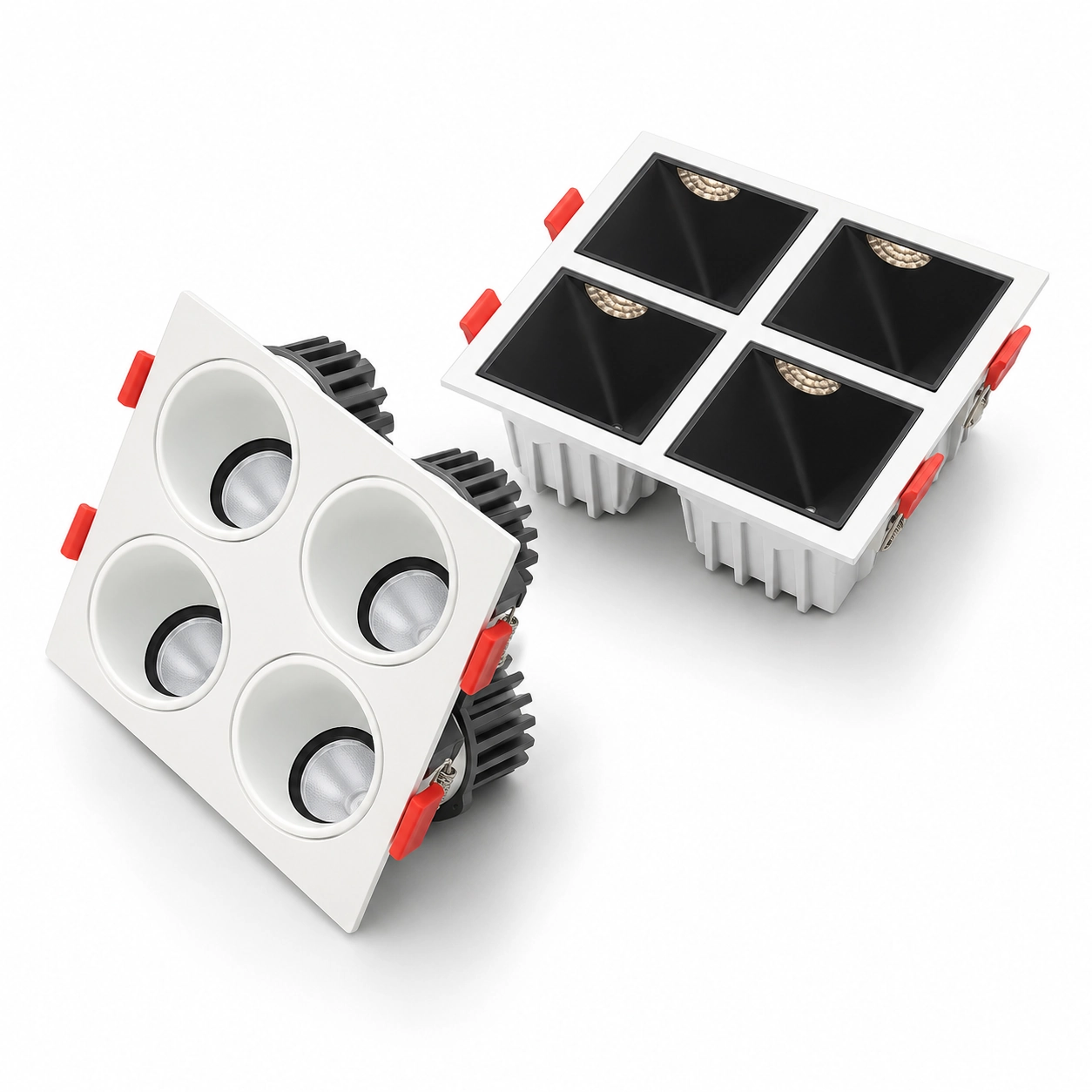 Dört modüllü gömme downlight