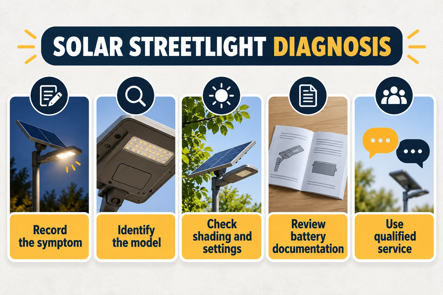 solar streetlight diagnostic planning concept