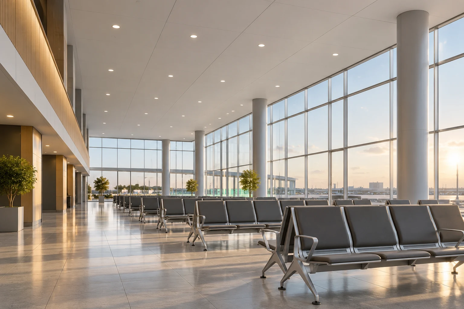 transport terminal recessed led downlight application